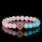 Lingyun Wood and Fire Shine Two-color Energy Bracelet