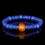 The Luminous Ocean of Spirit – Golden Radiance of Red Agate bracelet